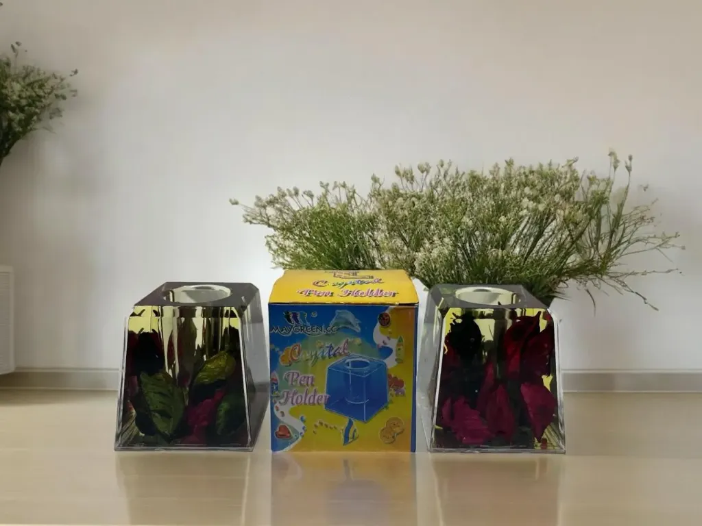 Square Rose Pen stand Paper weight