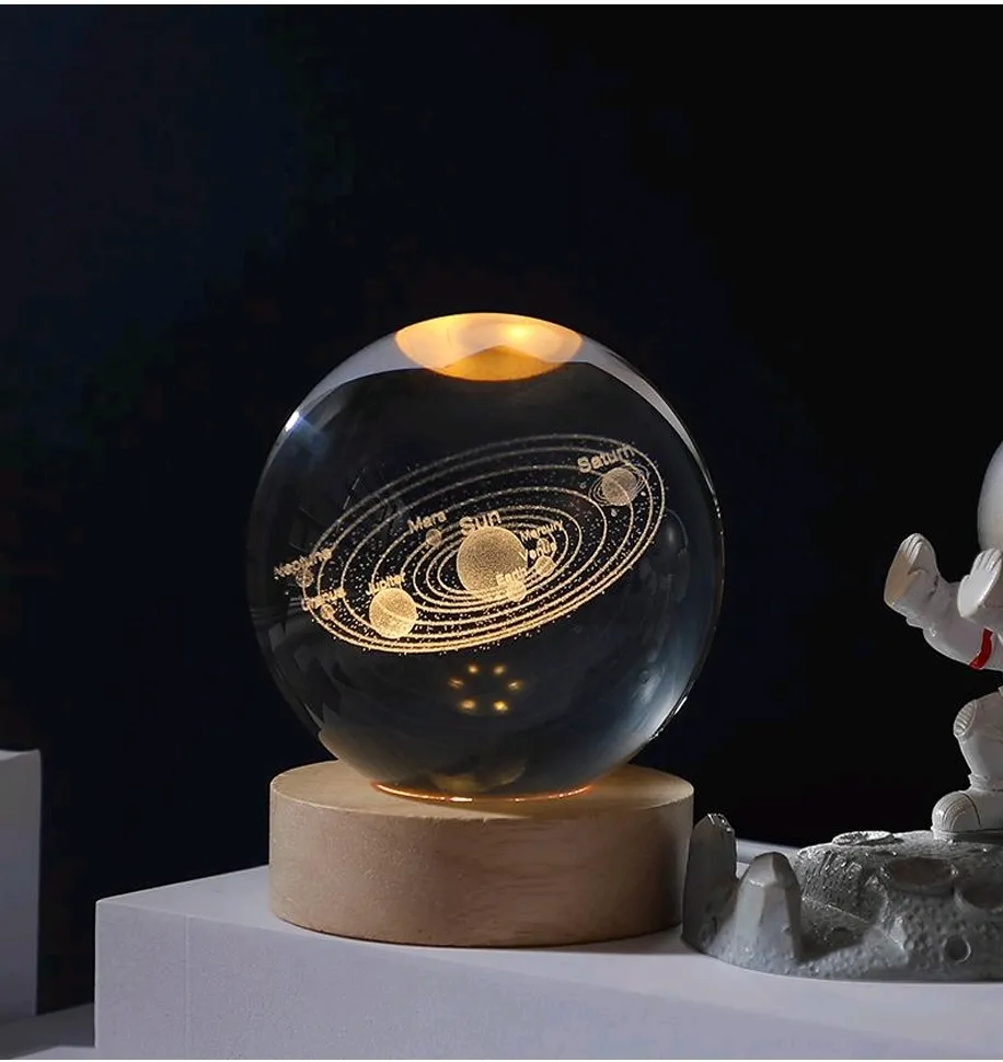 Solar System Crystal Ball Lamp